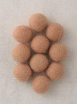 10 Filzkugeln Wollball beige 15 mm