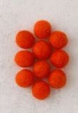 10 Filzperlen 18mm in Orange