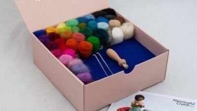 Bhedawolle Nadelfilzen Starterset Candy Kit in 40 Farben Mini Bheda