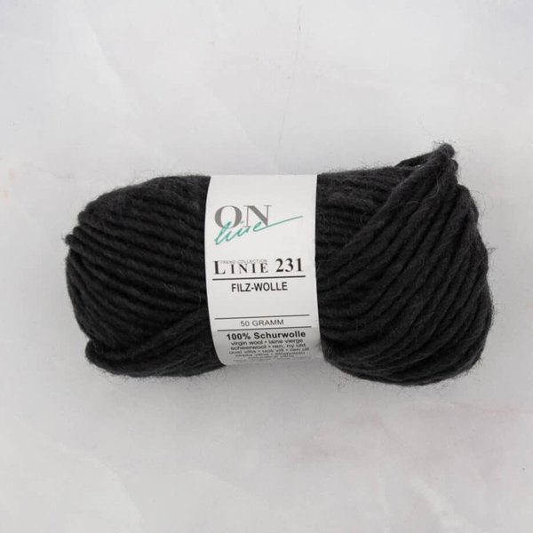 Online Filz-Wolle filzbare Strickwolle dunkelgrau