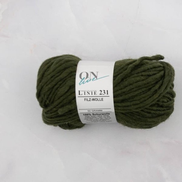 Online Filz-Wolle filzbare Strickwolle dunkelgrün
